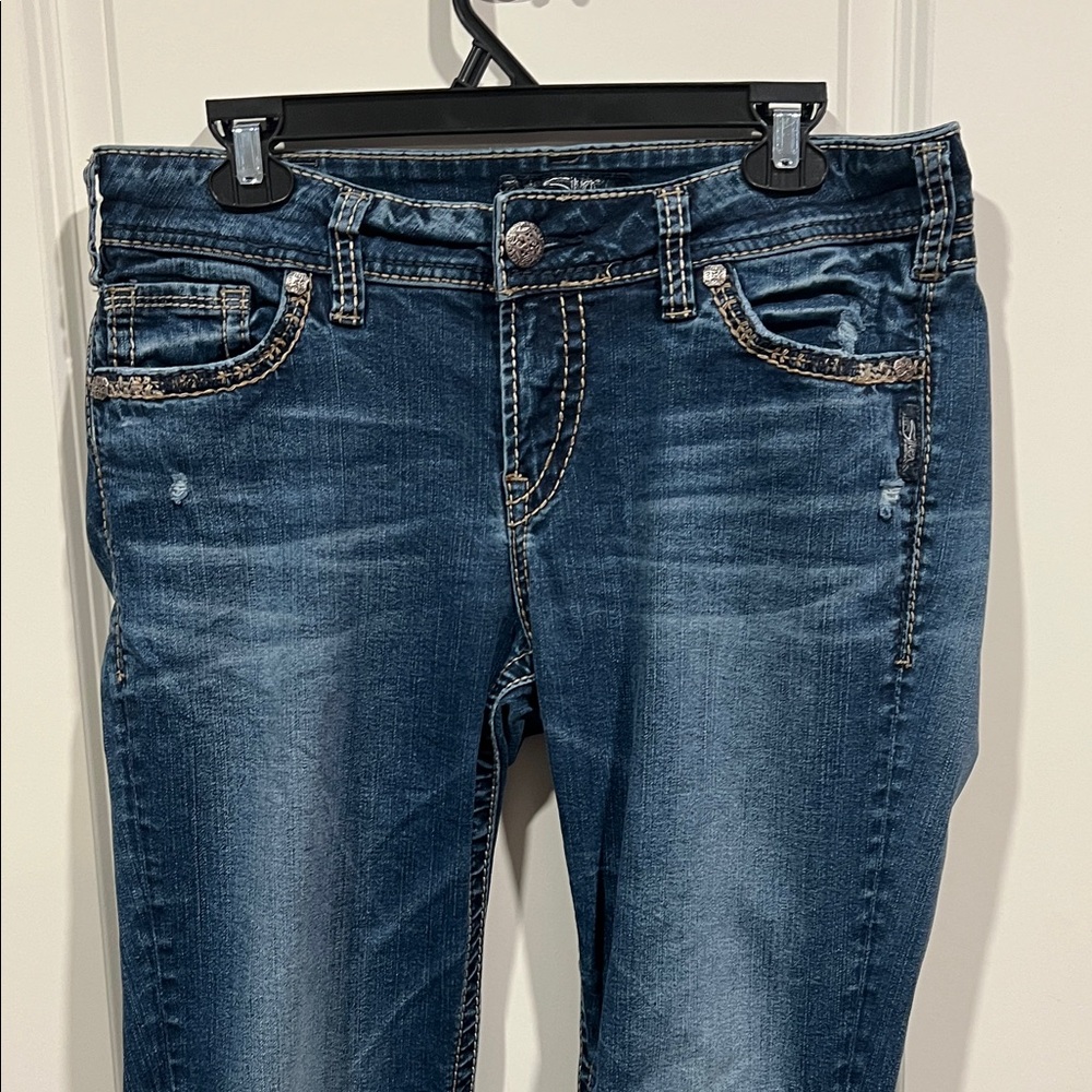 Silver Women's Boot Cut Jeans - Picture 2 of 9